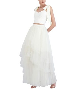 Women's Tiered Ruffle a Line Maxi Skirt
