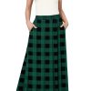 Women's Maxi Skirt Flowy High Waisted Casual Long Skirts with Pockets