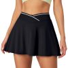 Athletic Skorts for Women Tennis Skirt with Pockets Cross Waist Athletic Skirt for Golf Pickleball