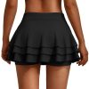 Womens Pleated Tennis Skirt with Shorts Underneath Flowy Golf Mini Skorts with Pockets 2025 Ruffle Spring Outfit