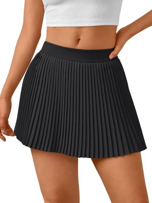 Women's Pleated Tennis Skirt with Shorts Underneath High Waisted Athletic Skorts with Pockets 2025 Golf Outfits