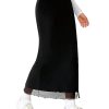 Women's Mesh Slit Split Long Skirts High Waisted Sexy Summer Maxi Skirts