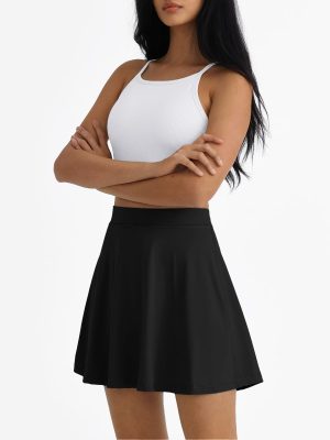 Womens Tennis Skirt with Shorts Underneath Flowy Mini Athletic Golf Skorts with Pockets 2025 Pleated Summer Outfits