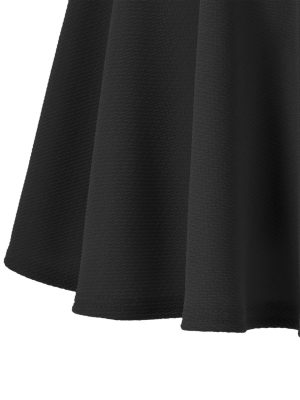 Women's Basic Versatile Stretchy Flared Casual Mini Skater Skirt
