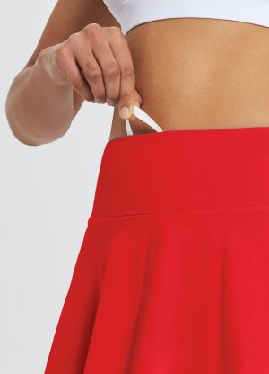 Women's Pleated Tennis Skirts Athletic Golf Skorts for Women with Pockets Shorts High Waisted Workout Layered Ruffle