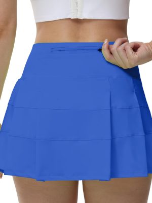 Pleated Tennis Skirt for Women with Pockets Women's High Waisted Athletic Golf Skorts Skirts Running Workout Shorts