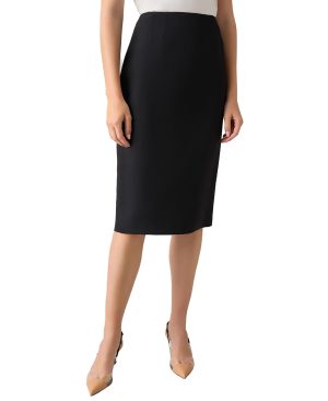 Women's Stretch Crepe Skimmer Skirt