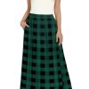 Women's Maxi Skirt Flowy High Waisted Casual Long Skirts with Pockets
