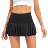 61fJKEXEfiL.jpg Womens Pleated Tennis Skirts with Shorts High Waisted Mini Skirt Golf Skort Athletic Skirts Workout Pickball