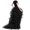 Women's Long High Low Ruffles Party Tulle Skirt