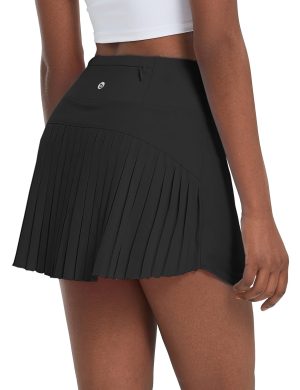 Women's Pleated Tennis Skirt Golf Skorts for Woman High Waisted Lightweight Athletic Shorts Pockets