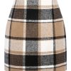 Plaid Mini Skirt for Women Fall Winter High Waist A Line Bodycon Pencil Fall Skirts