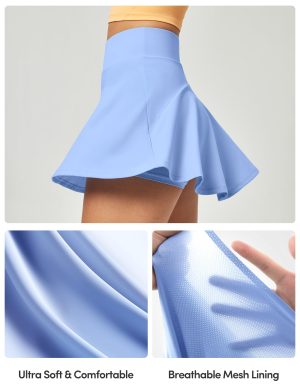Tennis Skirts for Women High Waisted Women's Golf Skirt with Pockets Athletic Skort for Running Casual