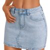 Womens Denim Skirts Jean Short Mini Skirt Summer Outfits Fashion Cute Y2k Clothes with Pockets 2025