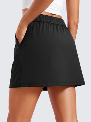 4-Way Stretch Skirts for Women High Waisted Work Casual Golf Tennis Skirt Skorts with 5 Pockets