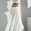 Women's Flowy Flared Ruffle Boho Long Skirt Summer Maxi Skirt Going Out Outfits