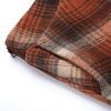 Long Plaid Wool Skirt for Womens Winter Fall Warm High Elastic Waist A line Flared Pleated Wool Tartan Skirts