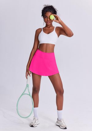Tennis Skirts for Women Pleated Athletic Skort Lightweight Golf Skirts with Shorts Pocket Workout Pickleball