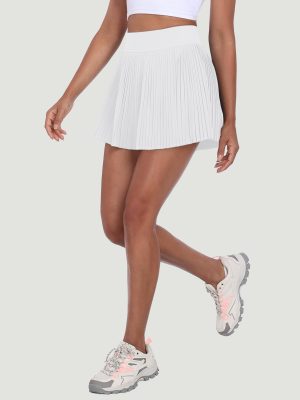 Pleated Tennis Skirt for Women with Pocket Shorts High Waisted Women's Tennis Skort Athletic Golf Skirts for Casual