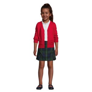 School Uniform Girls Side Pleat Plaid Skort Above Knee