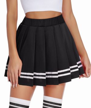 71fgc4yHT4L.jpg Womens Pleated Skirt School Uniform Skirt Mini Skirt Pleated Cheer Skirt