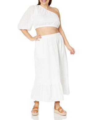 Women's Anupa Cotton Tiered Midi Skirt