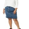 Women's Classic 5-Pocket Denim Skirt (Available in Plus Size)