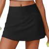 Womens Tennis Skirt High Waisted Golf Skort with 2 Pockets Stretchy Athletic Skirts for Workout Pickleball Running