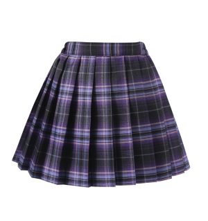 Girls' Pleated Plaid Mini Skirt with Shorts Girl Uniform School Tennis Skater Skirts Skort 2T-14Y