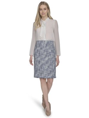 Women's Open Front Tweed Suit Jacket