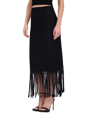 Women's Crochet Fringe Maxi Skirt