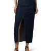 Women's The Eva High Rise Maxi Denim Skirt with Front Slit