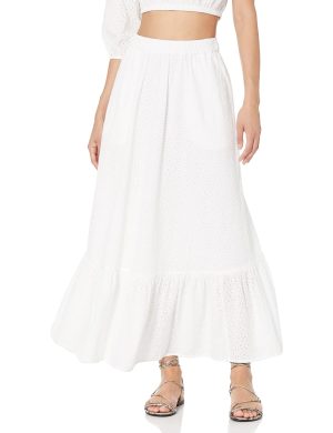 Women's Anupa Cotton Tiered Midi Skirt