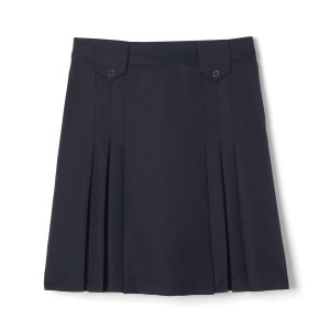 Girls' Front Pleated Skirt with Tabs