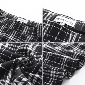 Women Plus Size Casual Mini Skater Skirt Elastic Lining High Waist Basic Flared Skorts Pleated with Pocket