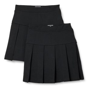 Girls' Uniform Pleated Skort Skirt, Pack of 2