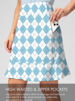 20" Knee Length Skorts Skirts for Women with Pockets High Waisted Athletic Tennis Golf Skort for Casual Summer