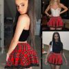 Women Pleated Mini Skirt Sexy Lace Ruffle Solid Skirt Lingerie Short Skirts