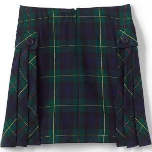 School Uniform Girls Side Pleat Plaid Skort Above Knee