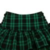 Womens Y2k Gothic Skirt High Waisted Lace Up Double Layered Ruffles Punk Mini Emo Skirts
