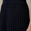 Merino Wool Knit Skirt for Women Elastic Warm Solid Pleated A-line Skirts for Ladies Winter Fall Work Casual