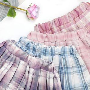 Girls Pleated Mini Skirt High Waist Tennis School Uniform Skirts 4-14 Years