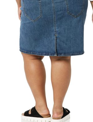 Women's Classic 5-Pocket Denim Skirt (Available in Plus Size)